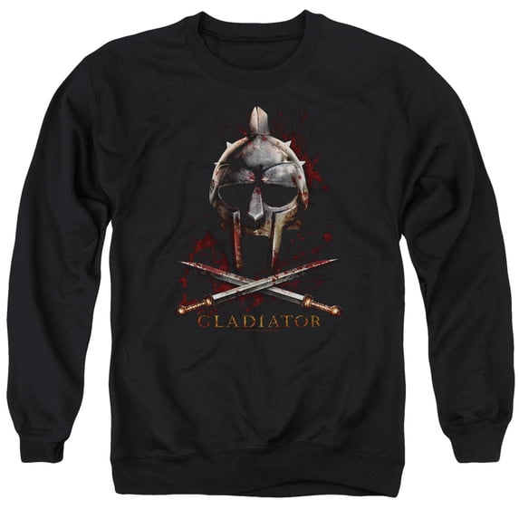 Gladiator Helmet Adult Crewneck Sweatshirt Black