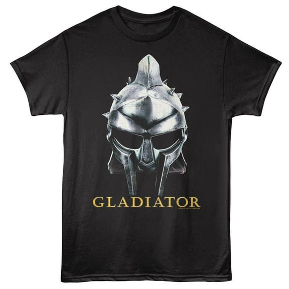 Gladiator Helmet Logo Men's T Shirt (Black, AdultL)