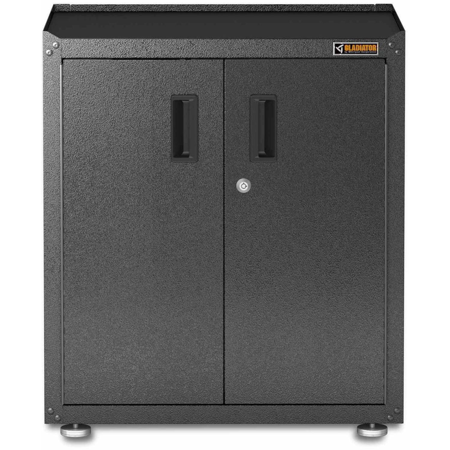 Gladiator Ready-To-Assemble 28 in. W x 18 in. D x 31 in. H Steel 2-Door Freestanding Garage Cabinet in Smooth Granite