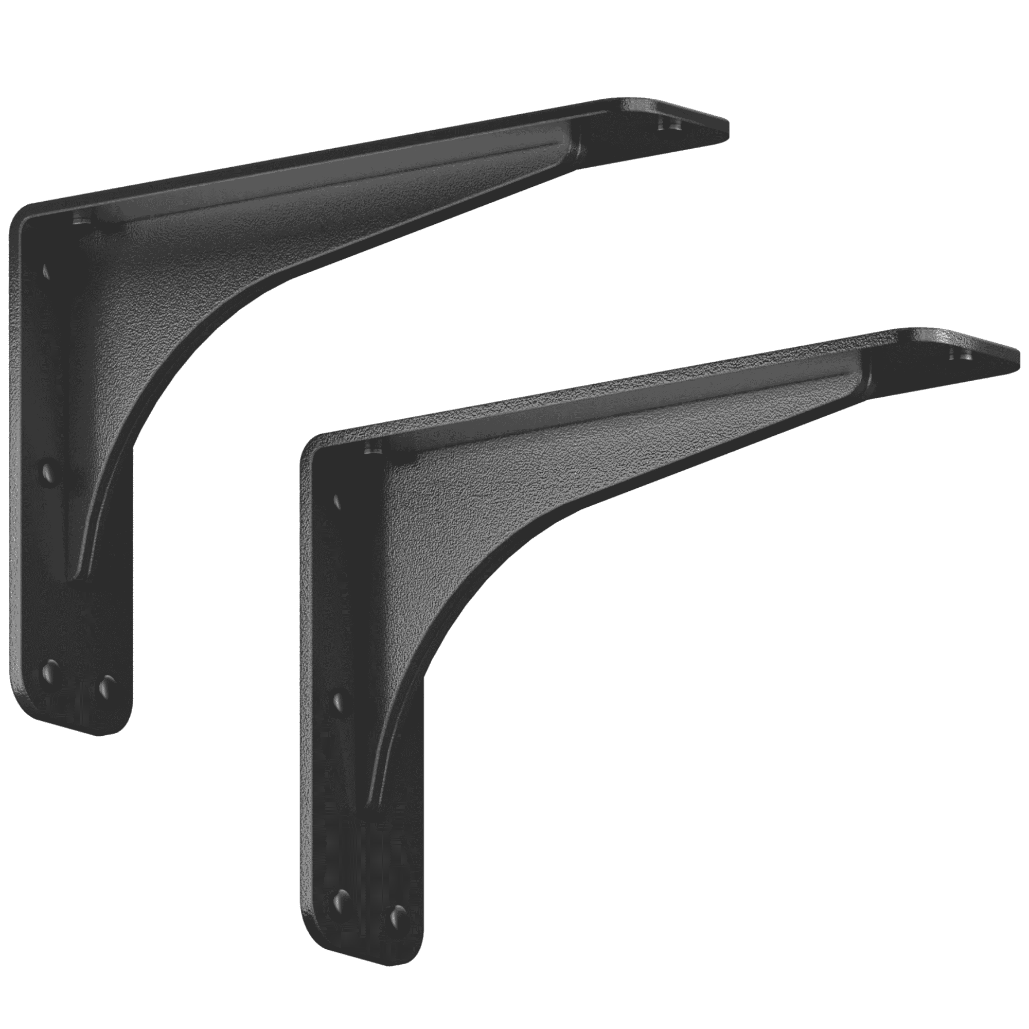 Gladiator Solid Heavy Duty Welded 500 Lb Low Profile Granite Countertop Support Shelf Brackets Floating Shelf Discrete Slim 500 LB Capacity (2 Pack) (7" x 11" x 2.5")