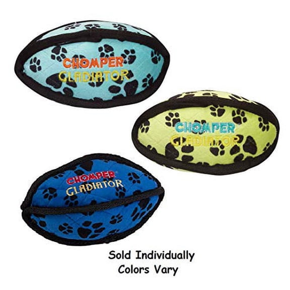Gladiator Tough Football Dog Toys Triple Layer Durable Tosser Colors Vary 7.5"