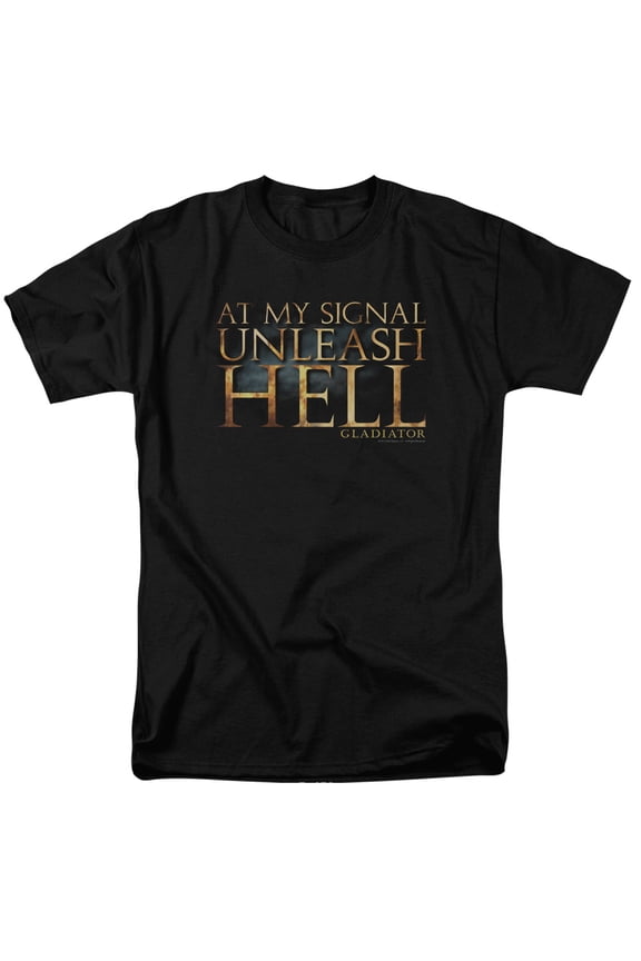 Gladiator - Unleash Hell - Adult Unisex Short Sleeve T-Shirt - Black