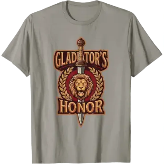 Gladiators Honor Roman Gladius Sword Lion Ancient Rome SPQR T-Shirt