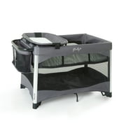 Gladly Family Merritt Travel Crib & Playard, Toddler & Baby, Foldable, Changing Station, Diaper Caddy, Carbon