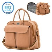 Gladly Family Pod Diaper Bag Changing Station & Travel Cot, Baby, Porcini Tan