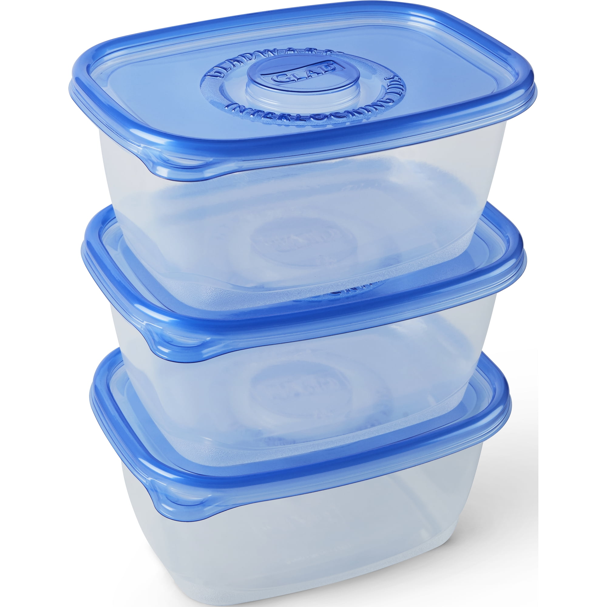 Glad BPAFree Plastic Food Storage Containers Deep Dish 64oz Large