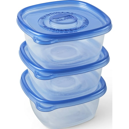 Glad Food Storage Containers - Tall Entree Container - 42 oz - 3 Containers