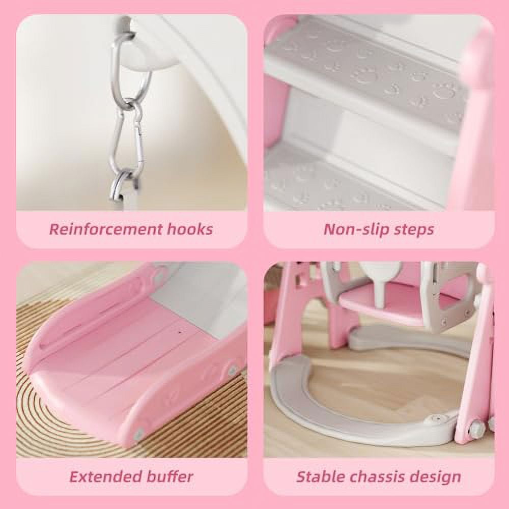 Glaf 5in1 Toddler Swing and Slide Set Baby Slide Indoor Playground