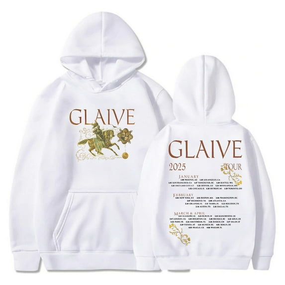 Glaive Merch 2025 Tour Hoodie Long Sleeve Streetwear Women Men Hooded Sweatshirts Trendy Outfits