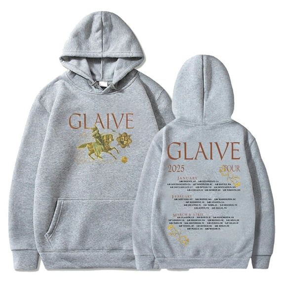 Glaive Merch 2025 Tour Hoodie Long Sleeve Streetwear Women Men Hooded Sweatshirts Trendy Outfits