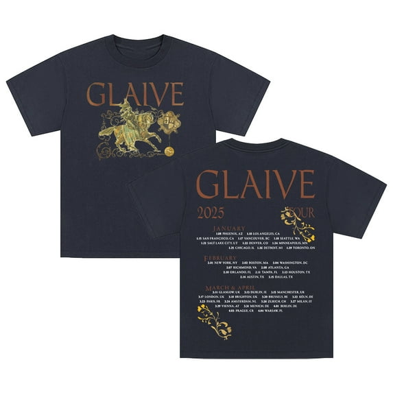 Glaive Merch 2025 Tour T-shirt Crewneck Short Sleeve Cotton Tee Women Men Streetwear Tops