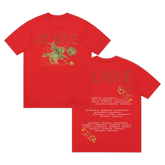Glaive Merch 2025 Tour T-shirt Crewneck Short Sleeve Cotton Tee Women Men Streetwear Tops