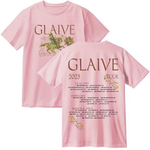 Glaive World Tour 2025 Merch Cotton T-Shirt Women Men Casual Crewneck Short Sleeve Tee