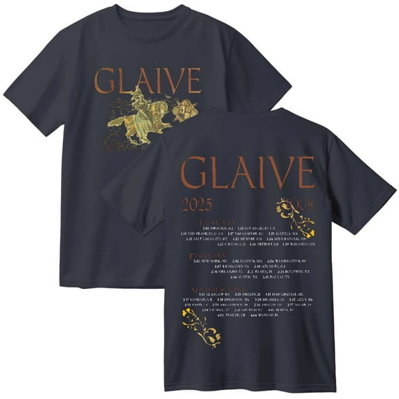 Glaive World Tour 2025 Merch Cotton T-Shirt Women Men Casual Crewneck Short Sleeve Tee