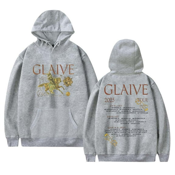 Glaive World Tour 2025 Merch Hoodies Women Men Casual Long Sleeve Sweatshirt Clothes