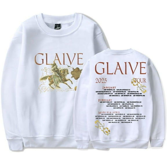 Glaive World Tour 2025 Merch Sweatshirt Women Men Casual Crewneck Long Sleeve Pullover Clothes