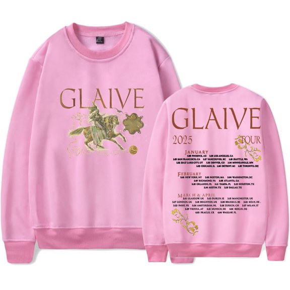 Glaive World Tour 2025 Merch Sweatshirt Women Men Casual Crewneck Long Sleeve Pullover Clothes