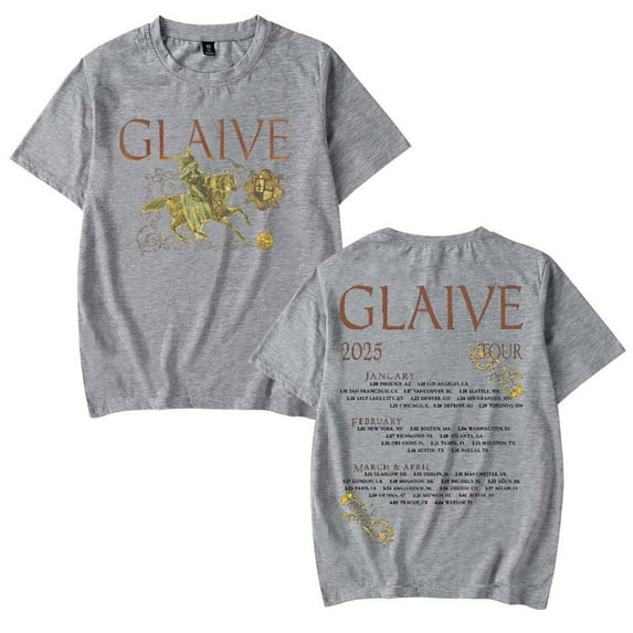 Glaive World Tour 2025 Merch T-Shirt Women Men Casual Crewneck Short Sleeve Tee