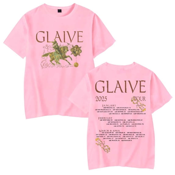 Glaive World Tour 2025 Merch T-Shirt Women Men Casual Crewneck Short Sleeve Tee