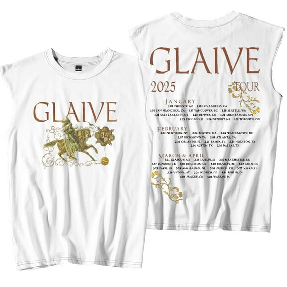 Glaive World Tour 2025 Merch Tank Tops Sleeveless Sport Vest Women Men Casual Outdoor Sportwear