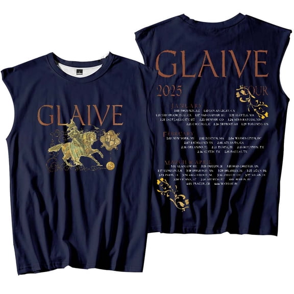 Glaive World Tour 2025 Merch Tank Tops Sleeveless Sport Vest Women Men Casual Outdoor Sportwear