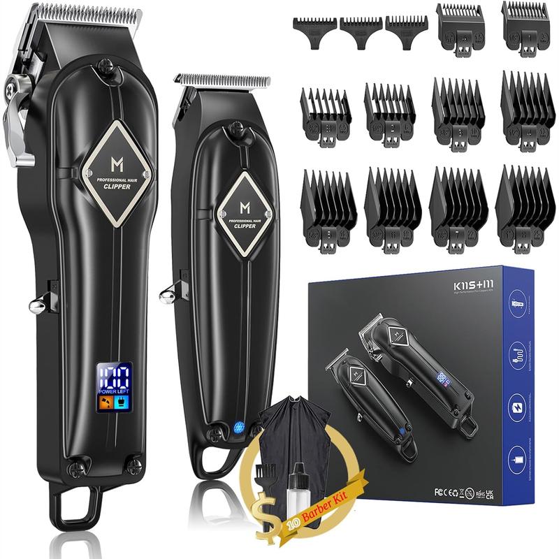 Glaker professional hair clippers and trimmer kit for menLED display