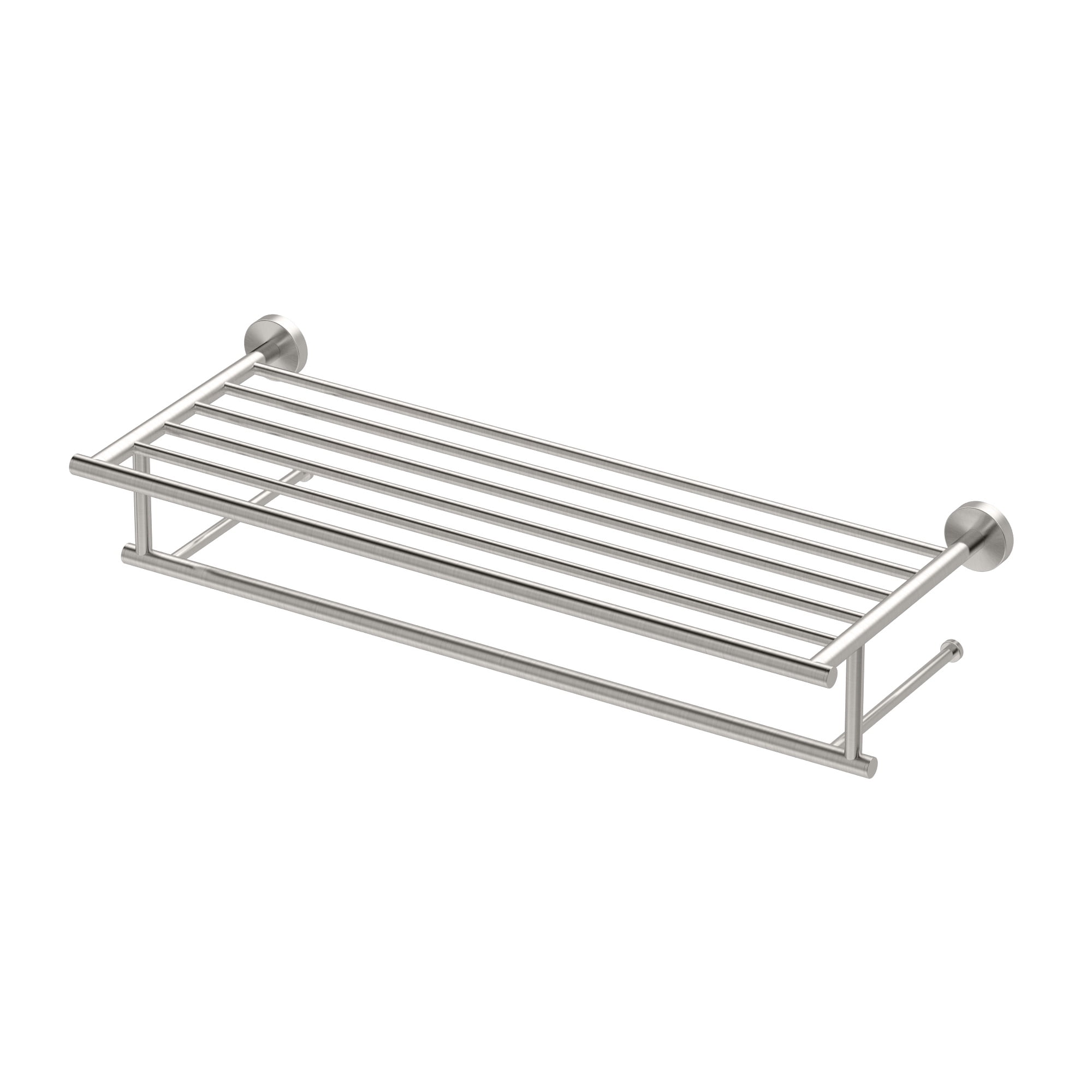 Satin Nickel Wall Mounted 25.75" Towel Rack with Bar