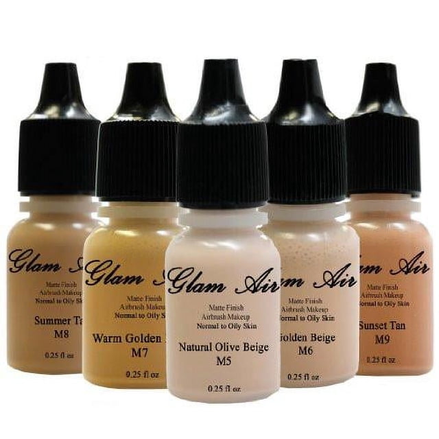 Glam Air Airbrush Makeup Foundation – Water Based Matte M6 Golden Beige, Liquid Foundation
