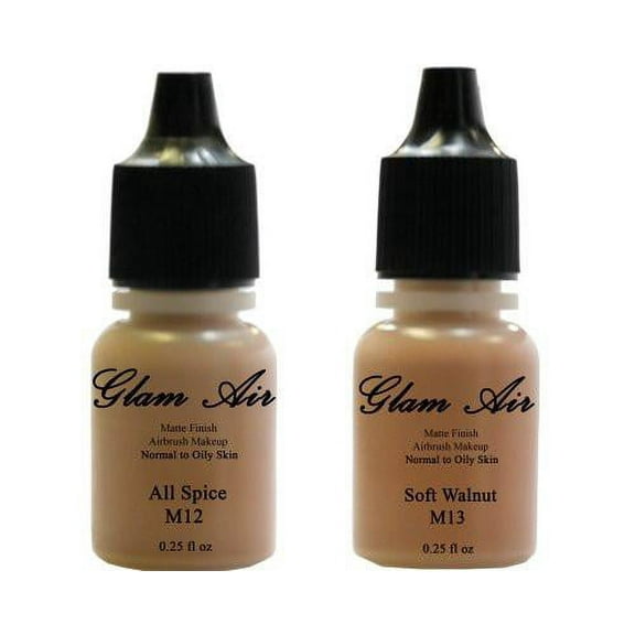 Glam Air Airbrush Water-based Foundation in Set of Two (2) Assorted Matte Shades M12-M130.25oz