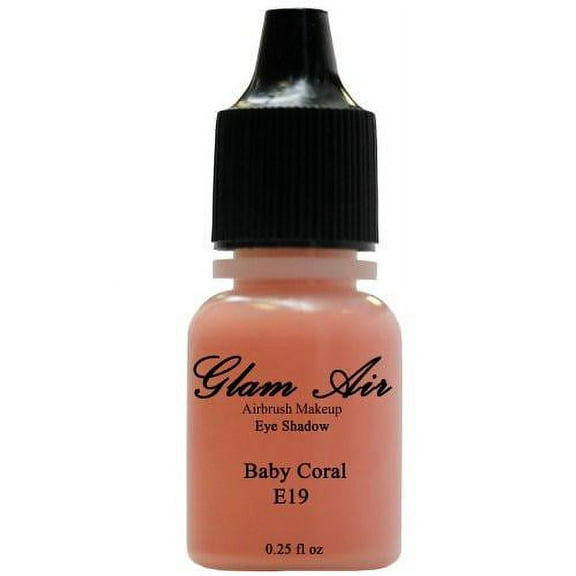 Glam Air Airbrushsh Eye Shadow s Water-based 0.25 Fl. Oz. Bottles of Eyeshadow( Choose Your s From Menu) (E19 BABY CORAL)