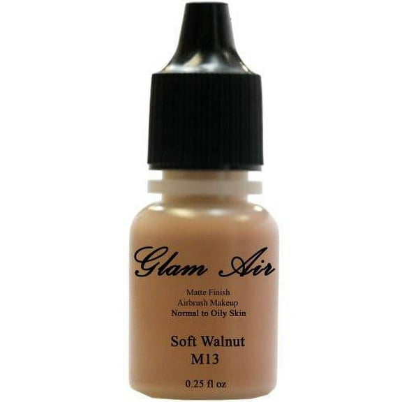 Glam Air Brush Foundation Matte Makeuplong Lasting Flawless, Beautiful, Natural Looking Skin with Glam Air (Soft Walnut M13)