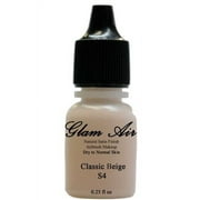 Glam Air Natural Satin Finish Classic Beige S4 Airbrush Makeup Foundation Satin - Water-based S4 Makeup Lasting All Day 0.25 Oz