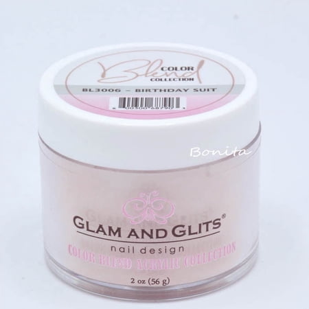 Glam And Glits Acrylic Powder Color Blend Collection BL3006 Birthday Suit 2 oz