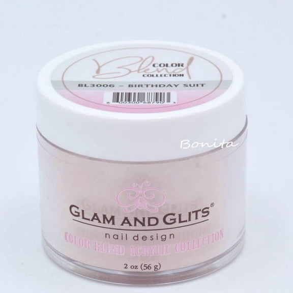 Glam And Glits Acrylic Powder Color Blend Collection BL3006 Birthday Suit 2 oz