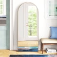 thumbnail image 1 of Glam Arched Mirror Full-length Floor Mirror with Standing Natural - 64.12x21, 1 of 5