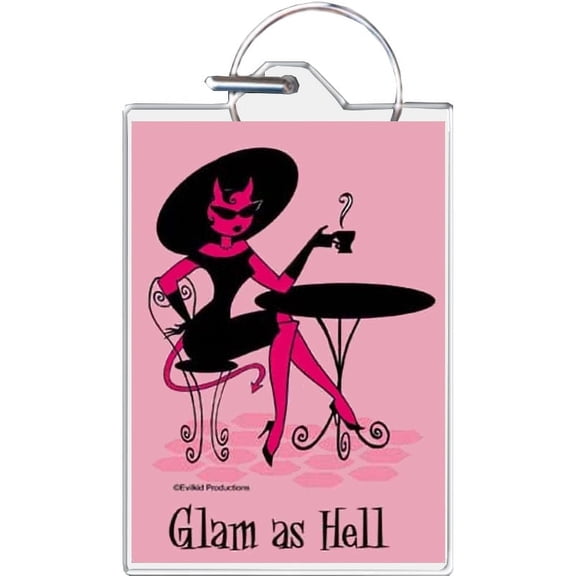 Glam As Hell Café Keychain