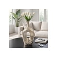 thumbnail image 1 of Decorative Open Cut Ceramic Vase for Living Room Decor - Ideal Home Decor Accents for Bedroom, Office Desk, and Table Centerpiece - Modern Flower Vase for Shelf and House - 19", Gold & Metallic, 1 of 12