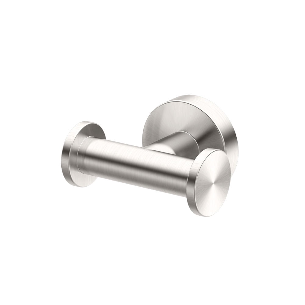 Satin Nickel Wall Mounted Double Robe Hook