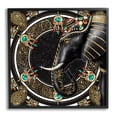 thumbnail image 1 of Glam Elephant Regal Jewelry Paisley Pattern Animals & Insects Framed Art Print Wall Art, 17x17, 1 of 7