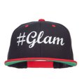 thumbnail image 1 of Glam Embroidered Two Tone Snapback - Black Red OSFM, 1 of 5