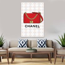 GLAM FASHION PURSE BAG - 14"x14" Canvas Artwork - Multi-Color 20 x 30
