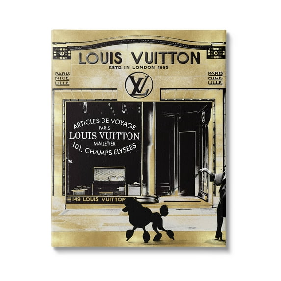 Glam Fashion Shop Poodle Beauty & Fashion Graphic Art Gallery Wrapped Canvas Print Wall Art