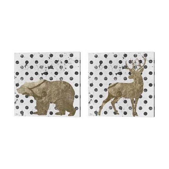 Glam Forest by Color Bakery Canvas Art Set of 2 14 inch X 14 inch Each