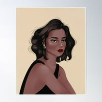 Glam Girl Poster Wall Art, Modern Wall Decor For Living Room Bedroom, 8x12 UNFRAMED