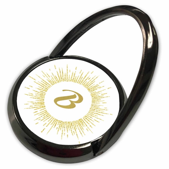 3dRose, Glam Gold Monogram Letter B In Gold Sun Rays, Phone Ring