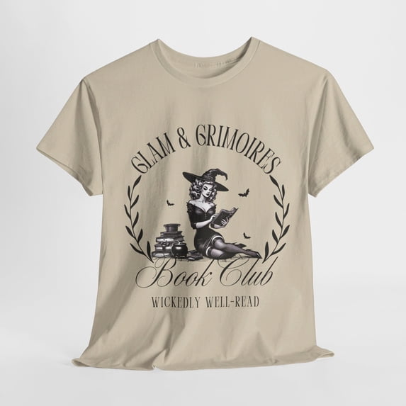 Glam & Grimoires Bookish Witch Funny Halloween Women Book Lover T-shirt