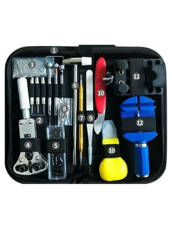 Lightweight Watch Repair Tools & Kits with Carrying Case & Hammer, 147 Pieces