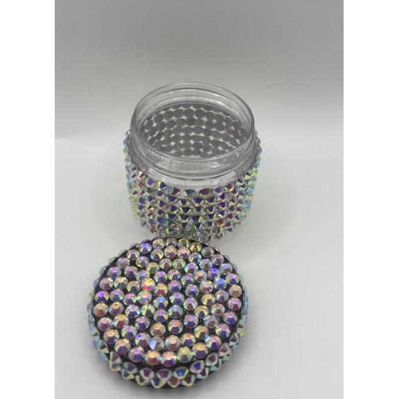 Glam Jar, Decorative Jar, Travel Size Jar, Bling Jar, Rhinestone Jar, Cosmetics Jar, Storage & Organization Container, Beauty