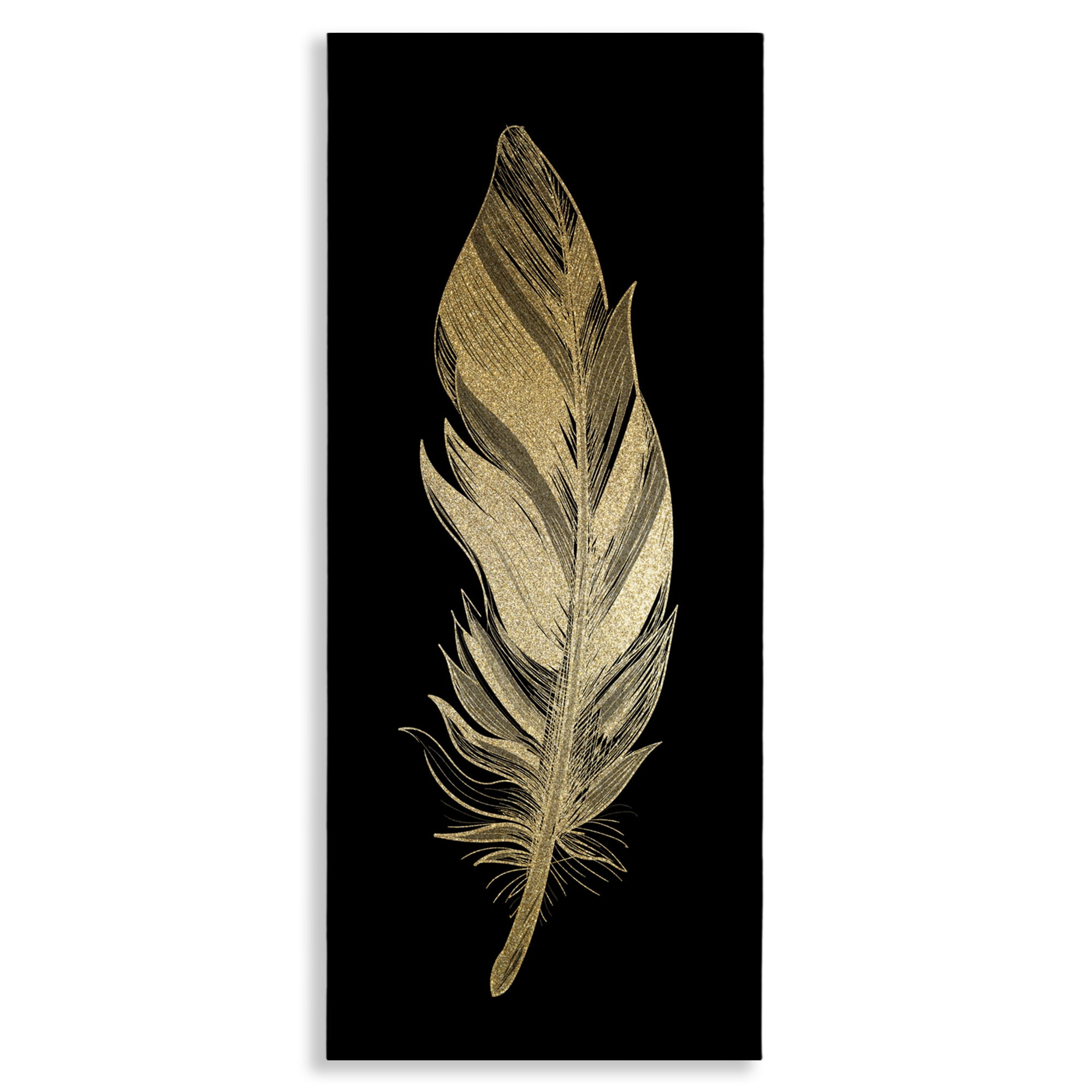 Glam Lined Feather Canvas Wall Art, design by Kim Allen