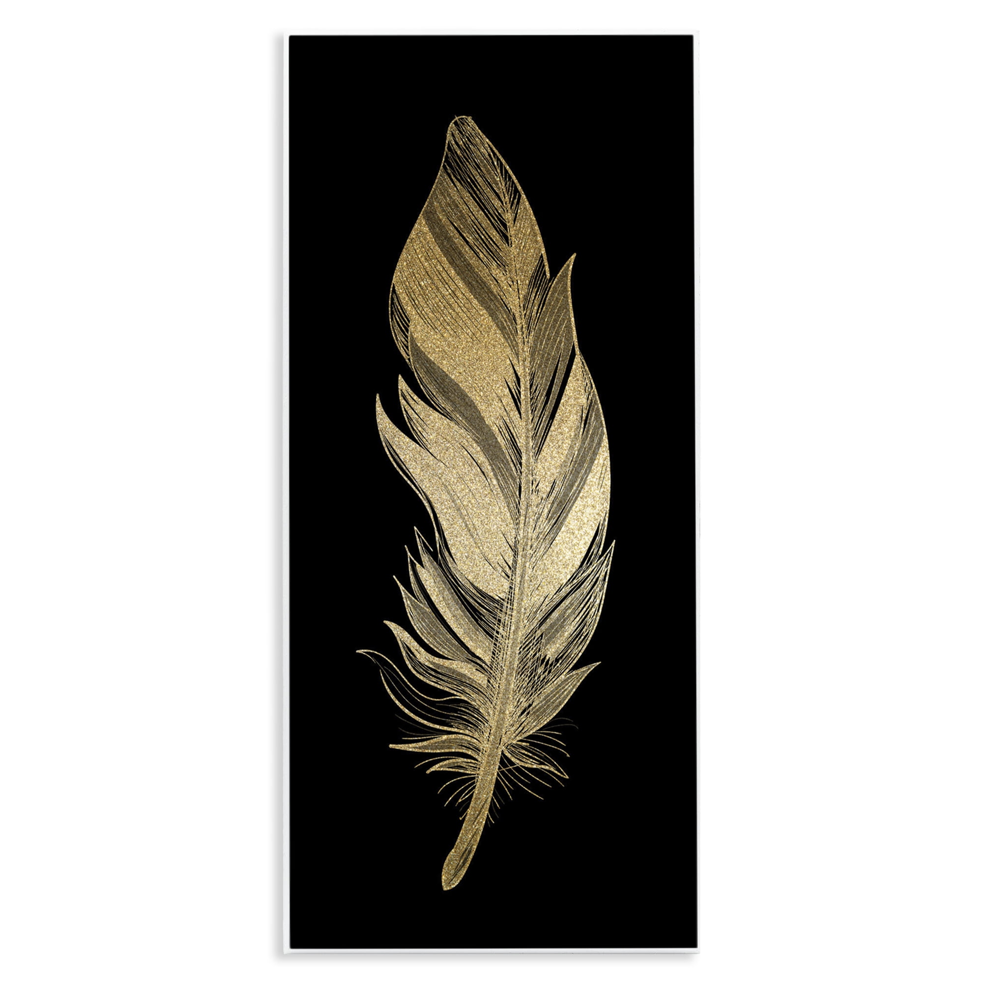 Glam Lined Feather Wall Plaque Art, design by Kim Allen
